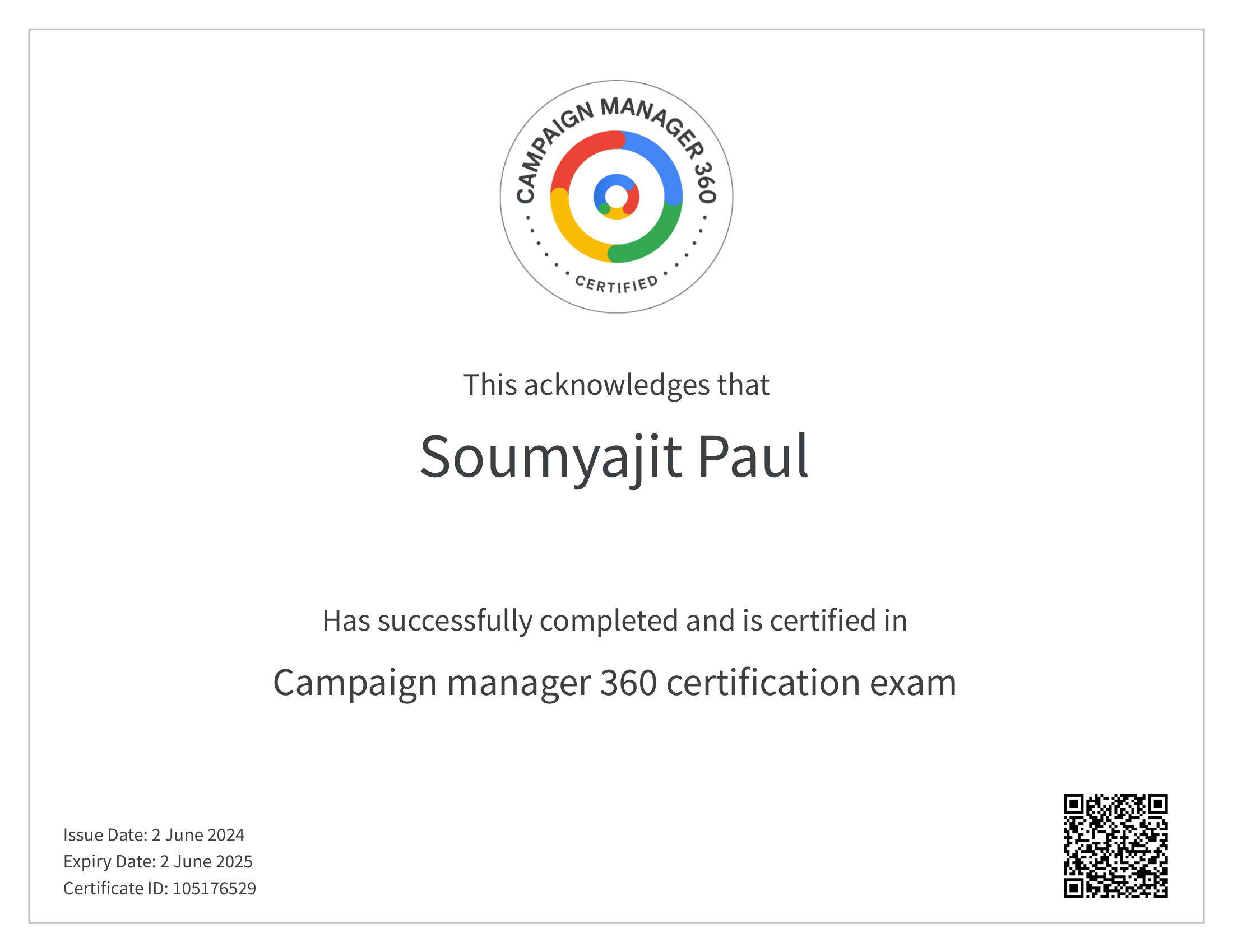 Certification 1